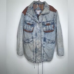 Vintage oversized acid-wash coat